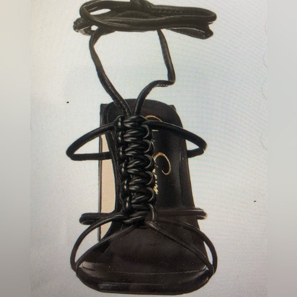 JESSICA SIMPSON - MAENA STRAPPY SANDALS + BLACK/WOMENS SIZE 6.5